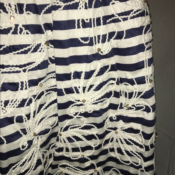 Lilly Pulitzer Roswell Navy and White Stripe Cording We Will Go Size 8 - Picture 10 of 16